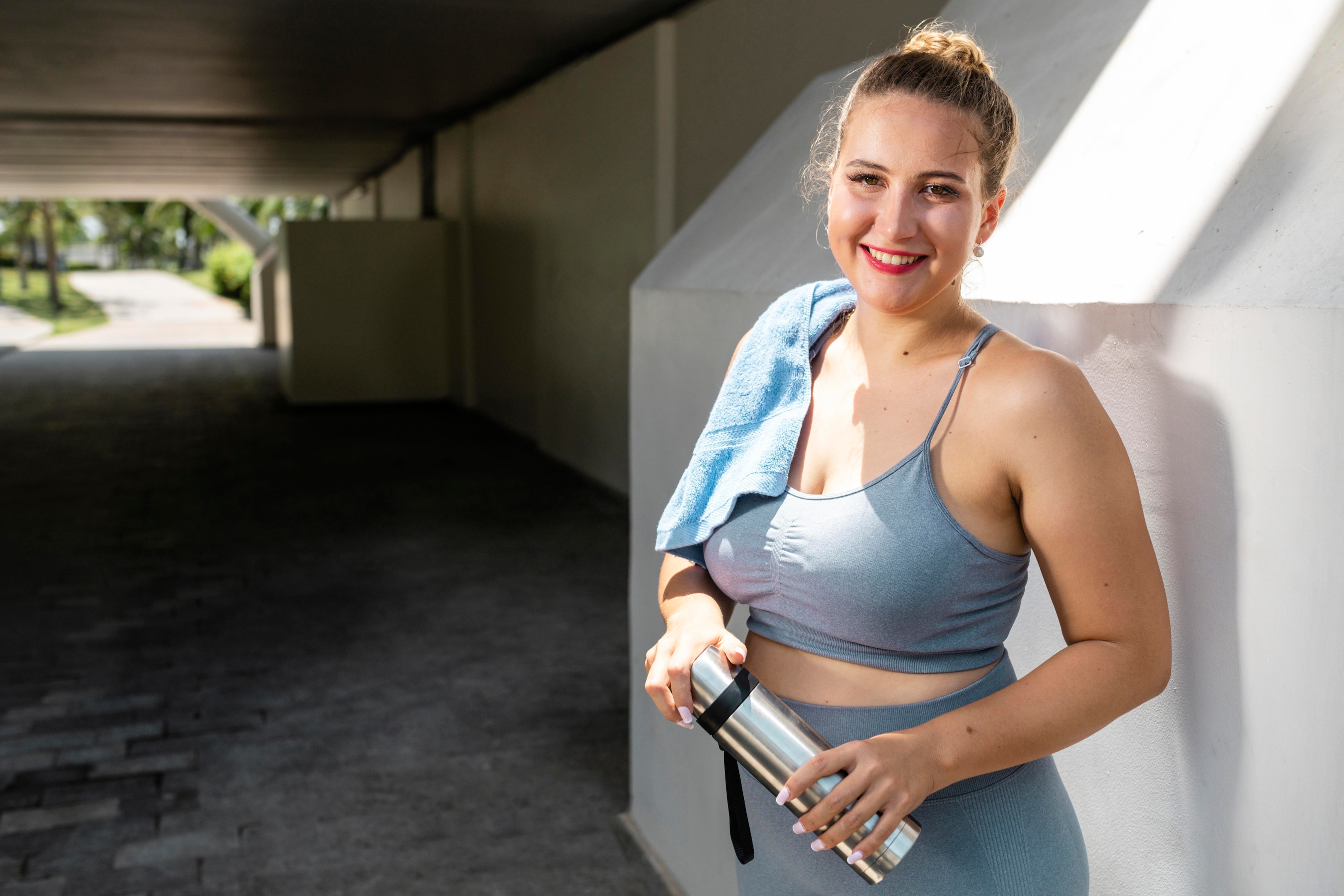 Happy Women after her workout